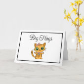 Big Hugs | Niedlich Orange Cat | Freundschaft Karte (Gelbe Blume)