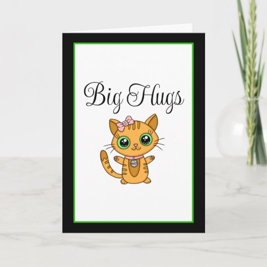Big Hugs | Niedlich Orange Cat | Freundschaftskart Karte (Vorderseite)