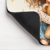 Big Hugs - Niedlicher Girl Hugging Teddy Bär Mousepad (Ecke)