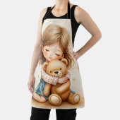 Big Hugs - Niedlicher Girl Hugging Teddy Bär Schürze (InSitu)