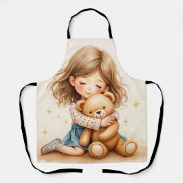 Big Hugs - Niedlicher Girl Hugging Teddy Bär Schürze
