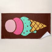 Big Ice Creme Cone Beach Handtuchgeschenk Strandtuch (Vorderseite)