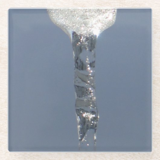 Big Icicicile in Blue Sky Glasuntersetzer (Vorderseite)