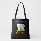 "Big Ideas, Small Steps" elephant animal dreams  Tasche (Vorderseite)