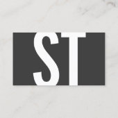 Big Initials Monogram Personal Trainer Light Grau Visitenkarte (Rückseite)