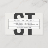 Big Initials Monogram Personal Trainer Light Grau Visitenkarte (Vorderseite)