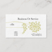 Big Initials Sage Wildblume Floral Mit Monogramm Visitenkarte (Rückseite)