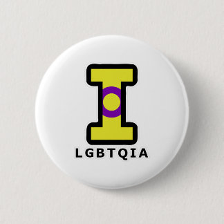 Big Intersex I in LGBTQIA Button