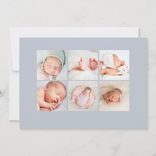 Big Introduction | Photo Birth Announcement Ankündigung (Rückseite)