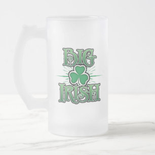 Big Irish Mattiert Glass Beer Tasse