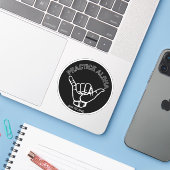 Big Island - Aloha Shaka praktizieren (Hang locker Aufkleber (Laptop mit iPhone)