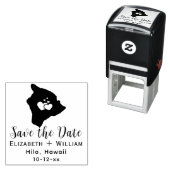Big Island Hawaii Map Wedding Save the Date Permastempel (Beispiel)
