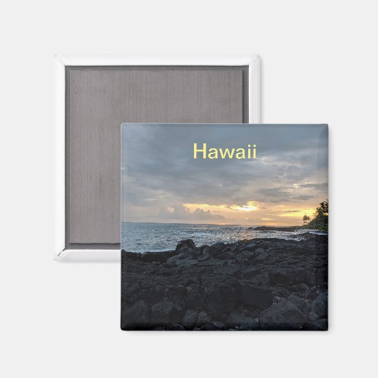 Big Island Hawaii Nature Sunset Ocean Magnet (Vorderseite/Rückseite)
