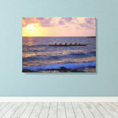 Big Island Hawaii Outrigger Canoe bei Sunset Leinwanddruck (Insitu (Holzboden))