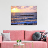 Big Island Hawaii Outrigger Canoe bei Sunset Leinwanddruck (Insitu (Wohnzimmer))