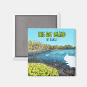 Big Island Hawaii Punalu’u Beach Vintag Magnet (Vorderseite/Rückseite)