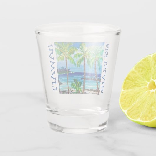 BIG ISLAND HAWAII SHOT GLASS SCHNAPSGLAS (Rückseite)
