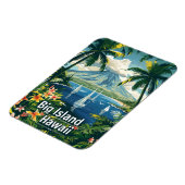 Big Island Hawaii Vintag tropisch Magnet (Linke Seite)