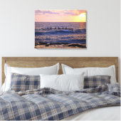 Big Island Hawaiian Outrigger Kanu bei Sunset Leinwanddruck (Insitu (Schlafzimmer))