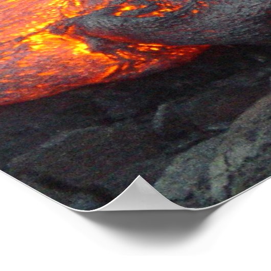Big Island Lava Flow Hawaii Poster (Ecke)