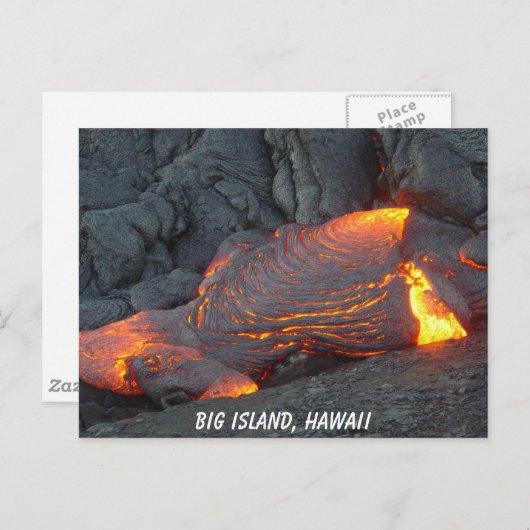 Big Island Lava Flow Postkarte (Vorne/Hinten)