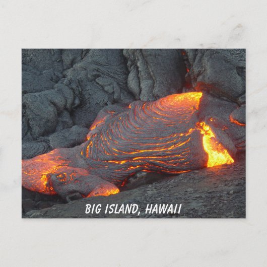 Big Island Lava Flow Postkarte (Vorderseite)