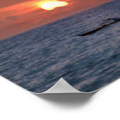 Big Island Outrigger Kanu bei Sunset Poster (Ecke)