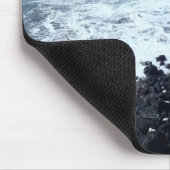 Big Island schwarzer Sandstrand Hawaii mousepad (Ecke)