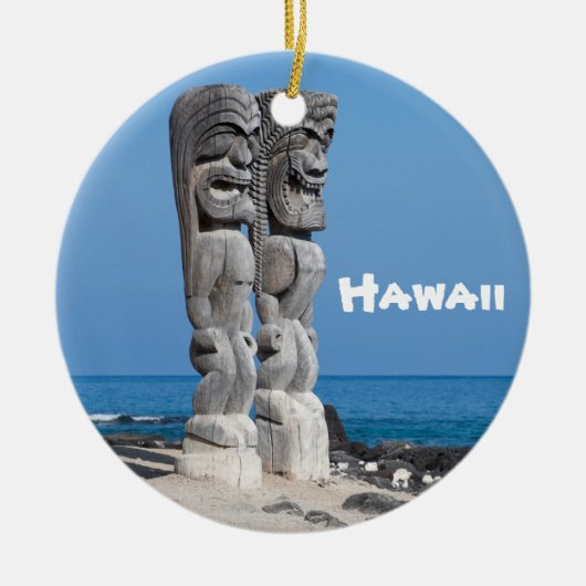 Big Island Tiki Keepake Keramik Ornament (Vorne)