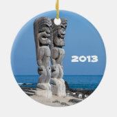 Big Island Tiki Keepake Keramik Ornament (Hinten)