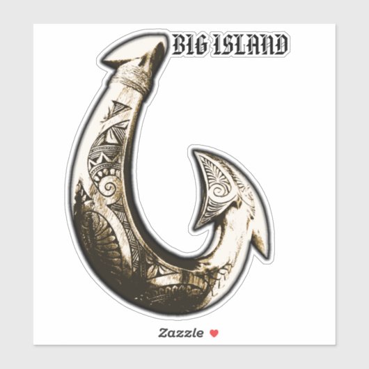 Big Island Tribal Hook Aufkleber (Blatt)
