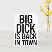 Big ist wieder in der Stadt Funny Spaß Sarcasm Karte (Gelbe Blume)