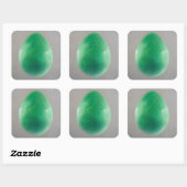 Big Jade Egg Quadratischer Aufkleber (Blatt)