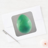 Big Jade Egg Quadratischer Aufkleber (Umschlag)