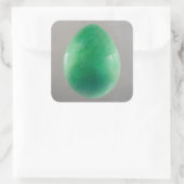 Big Jade Egg Quadratischer Aufkleber (Tasche)