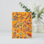 Big Japanese Circus woodblock print Postkarte (Stehend Vorderseite)