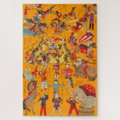 Big Japanese Circus woodblock print Puzzle (Vertikal)