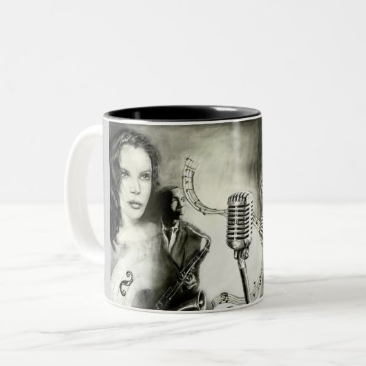 Big Jazz Zweifarbige Tasse (Vorderseite Links)