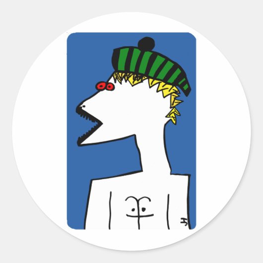 Big Jim JHgrafics Runder Aufkleber (Vorderseite)