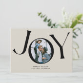 Big Joy Foto Card mit Buffalo Kariert Einladung (Stehend Vorderseite)