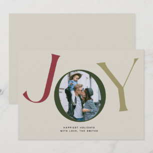Big Joy Foto Card mit Buffalo Kariert Einladung