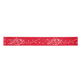 Big Joy Hand Lettered Red Ribbon Satinband