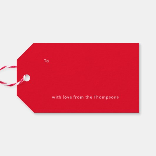 Big Joy Hand Letters Foto Urlaubskarte Geschenkanhänger (Rückseite Horizontal)