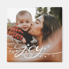 Big Joy Hand Letters Holiday Foto Magnet