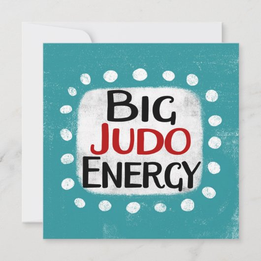 Big Judo Energy Grußkarte Karte (Vorderseite)