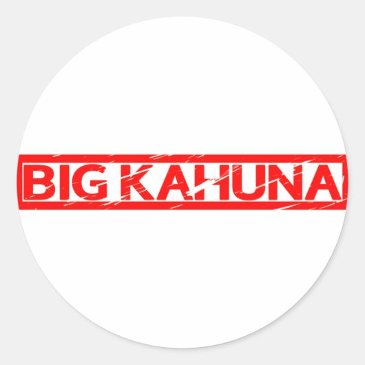 Big Kahuna Briefmarke Runder Aufkleber (Vorderseite)