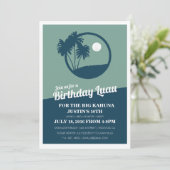 Big Kahuna GRILLEN Birthday Einladung (Stehend Vorderseite)