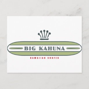 Big Kahuna Straight HI Surfer Postkarte