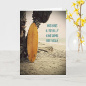 Big Kahuna Surfboard Geburtstagskarte Karte (Gelbe Blume)