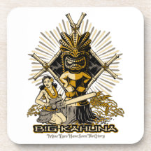 Big Kahuna Tiki Hula Pinup Girl